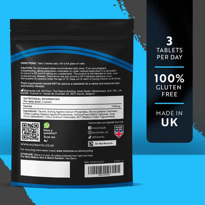 Taurine 1500mg - 180 Tablets