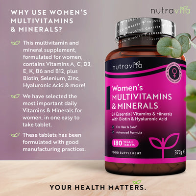 Women's Multivitamins with Biotin and Hyaluronic Acid