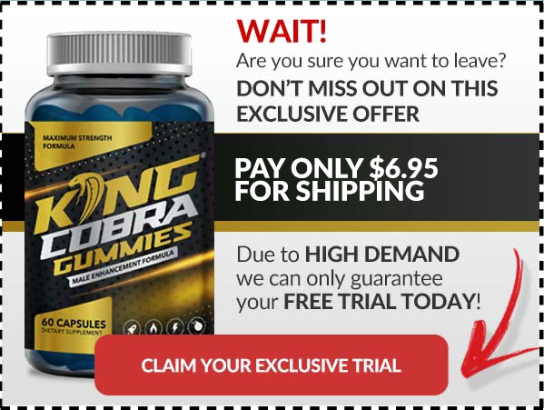 King Cobra Gummies: Single Bottle Price-Just Pay $6.95 Only-Male Enhancement Pills!!